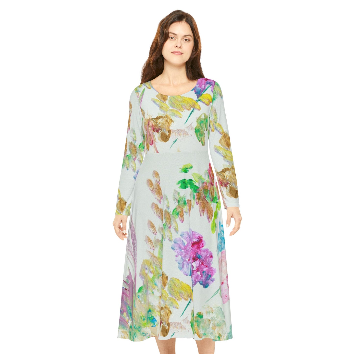 Women's Long Sleeve Dance Dress (AOP)