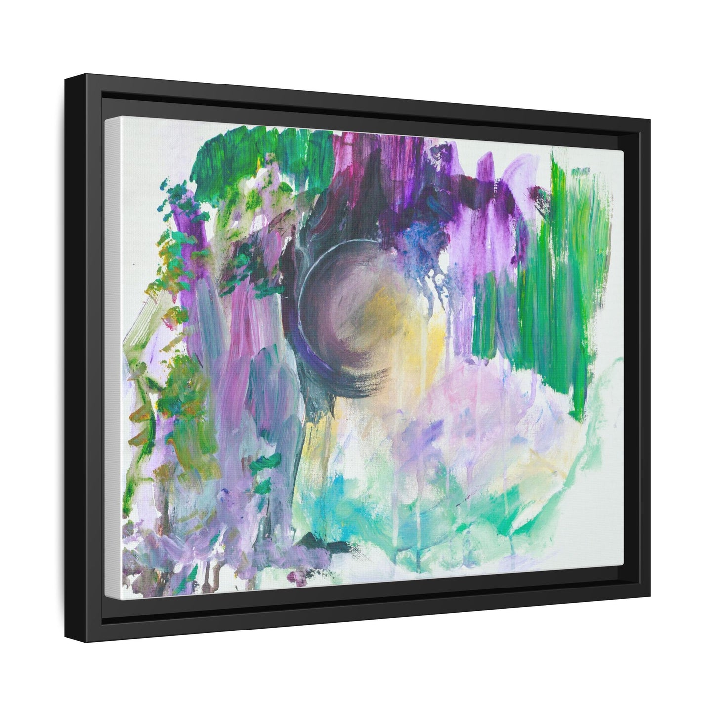 Moonlight Over the Garden — Framed Canvas Print